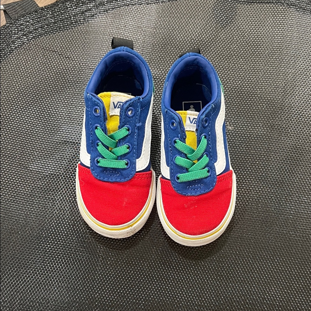 Vans Kids Red and Blue Sneakers